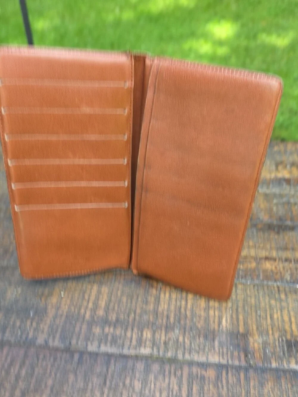Louis Vuitton Monogram Long Wallet Brown Tan Mens Vintage 881 A2